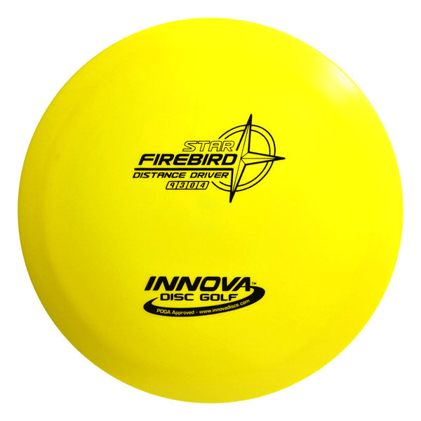 Yellow Innova Star Firebird distance driver disc golf disc